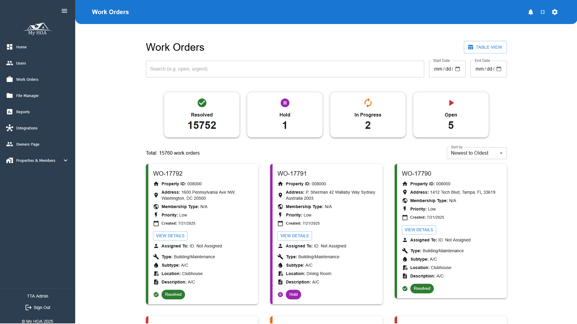 My HOA Platform Preview